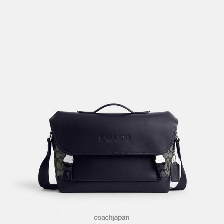 Coach 男性 シグネチャージャカード製リーグバイクバッグ ミッドナイトネイビー TZL402665