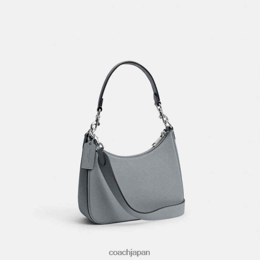 Coach 男性 シグネチャーキャンバス付きホーボークロスボディ グレーブルー TZL402666