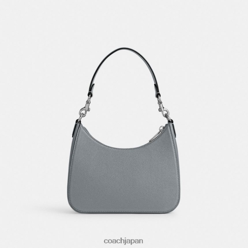 Coach 男性 シグネチャーキャンバス付きホーボークロスボディ グレーブルー TZL402666