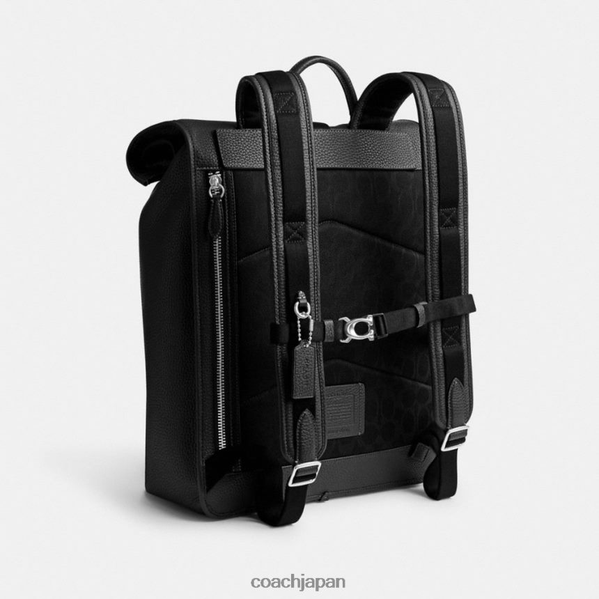 Coach 男性 ベックのロールトップバックパック 黒 TZL402686