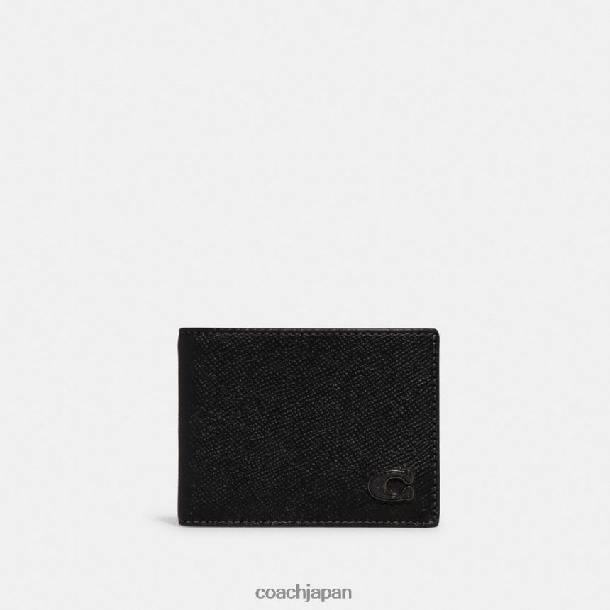 Coach 男性 スリムな札入れ財布 黒 TZL402713