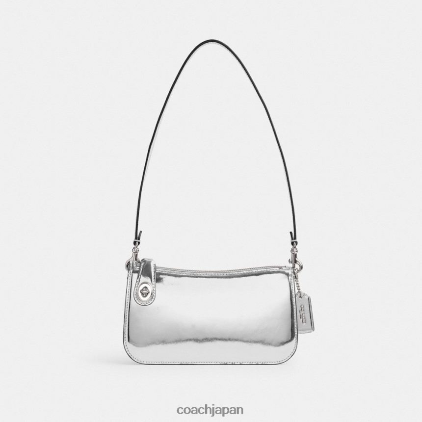Coach 女性 ペン ショルダーバッグ シルバーメタリック 左/シルバー TZL40272
