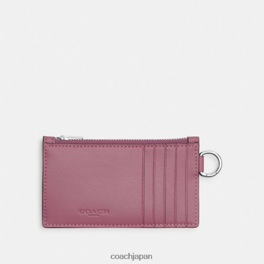 Coach 男性 コズミック コーチ ロケット付きジップ カード ケース 紫色の蘭 TZL402721