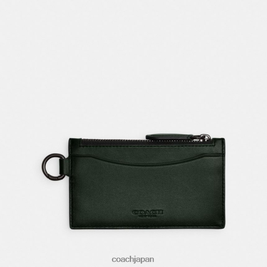 Coach 男性 ジップカードケース アマゾングリーン TZL402724