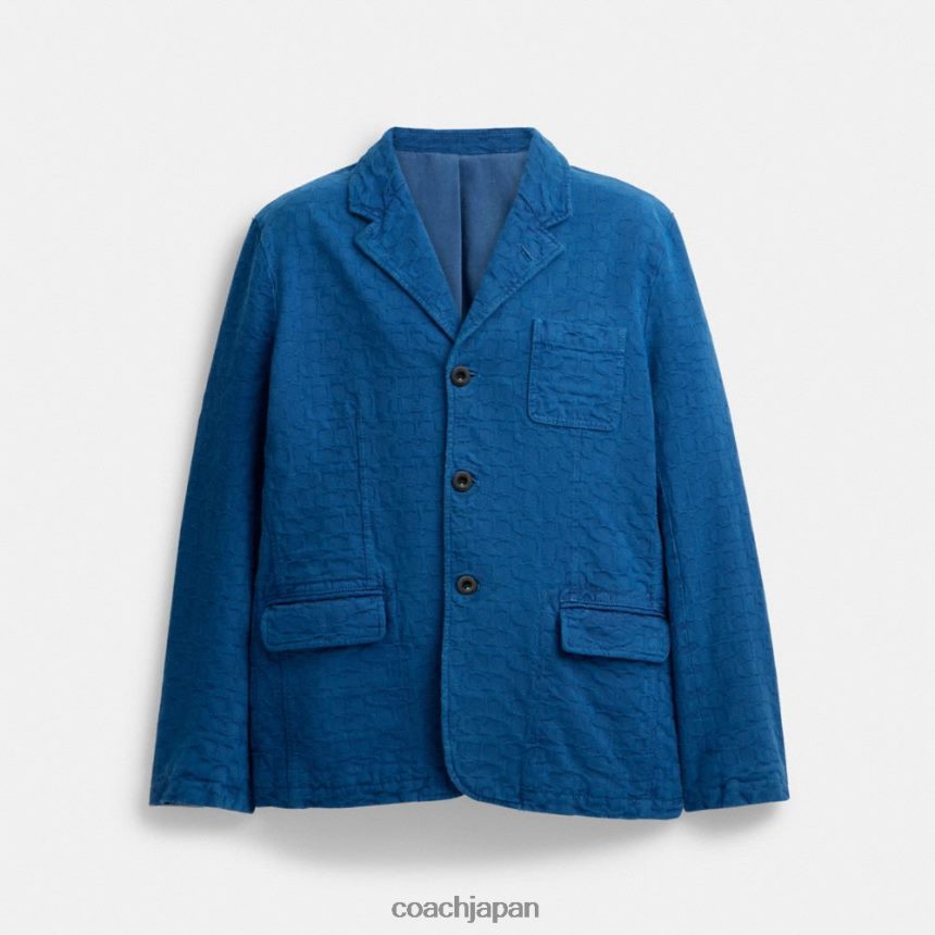 Coach 男性 デニムブレザー ロイヤルブルー TZL402762