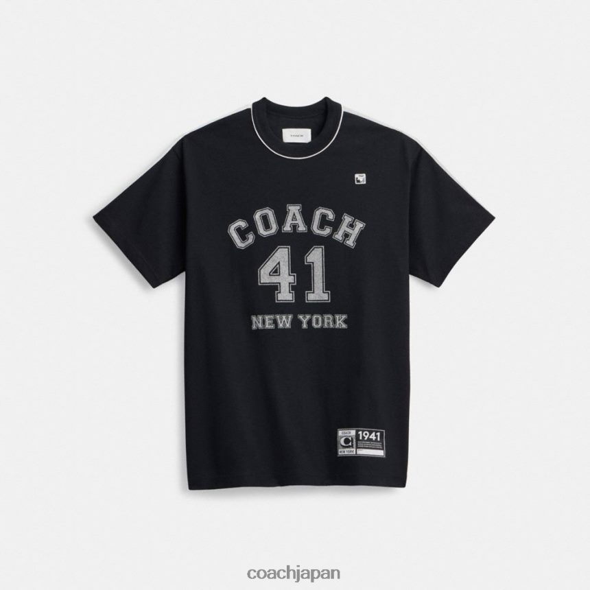Coach 女性 装飾付き代表チームTシャツ 黒 TZL402485