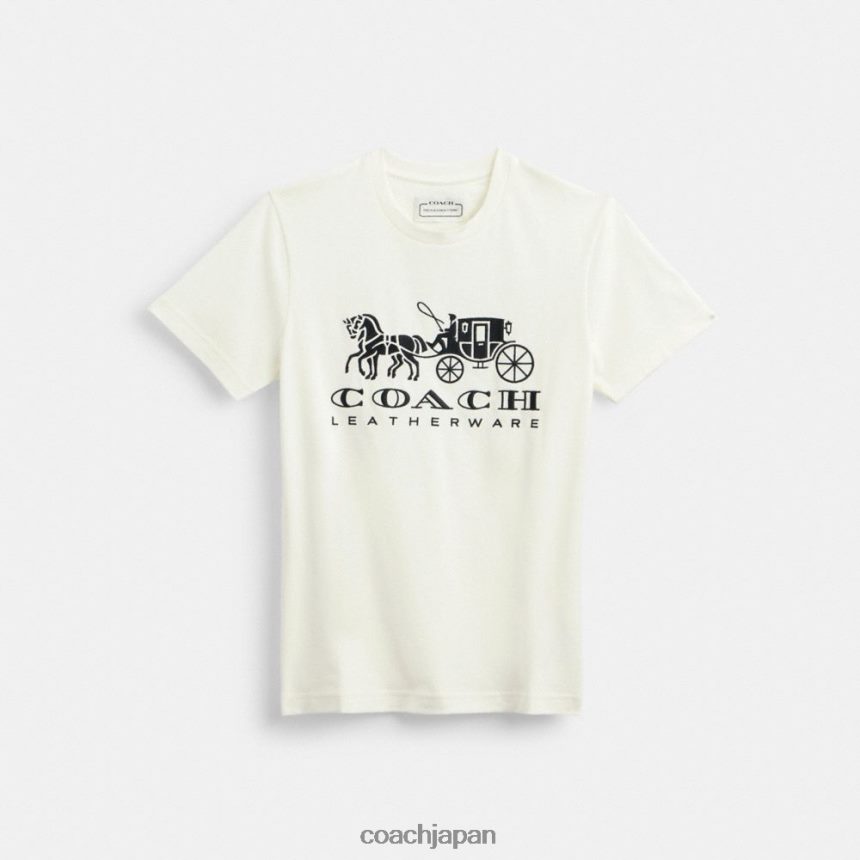 Coach 女性 馬車 Tシャツ 白。 TZL402493