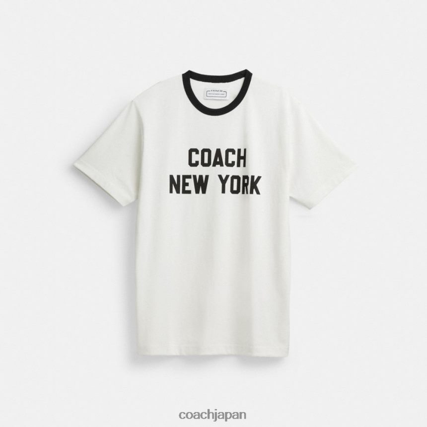 Coach 男性 ニューヨークTシャツ 白。 TZL402763