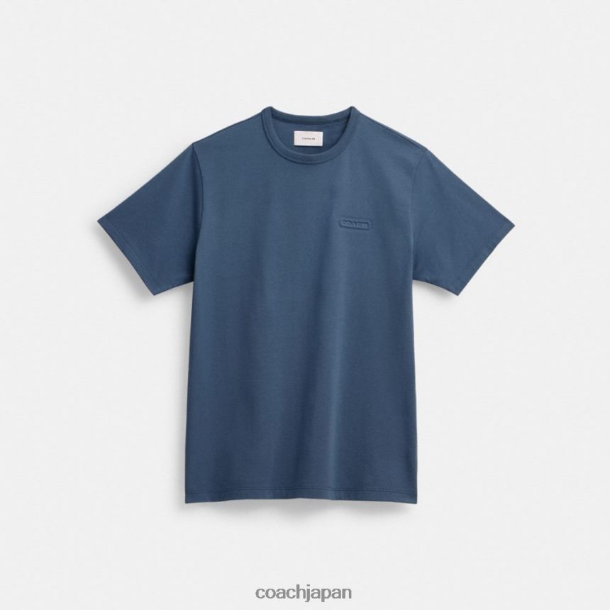 Coach 男性 必須のTシャツ 青。 TZL402782