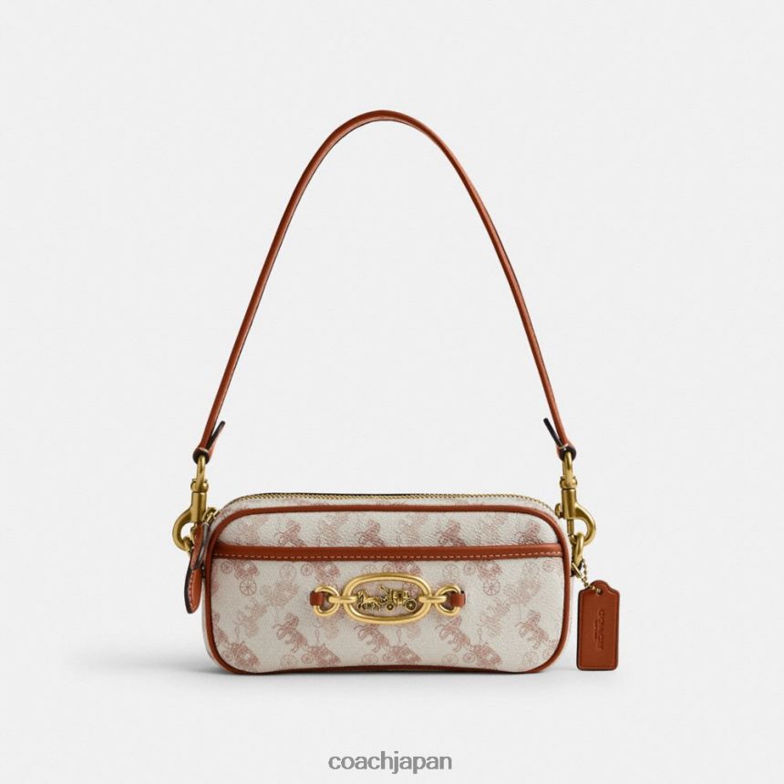 Coach 女性 馬車プリントのaveryショルダーバッグ b4/チョーク磨きアンバー TZL402213