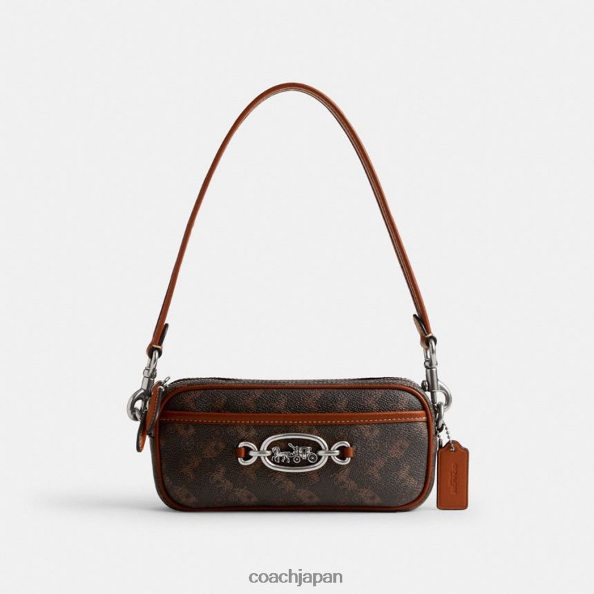 Coach 女性 馬車プリントのaveryショルダーバッグ b4/トリュフバーニッシュアンバー TZL402216