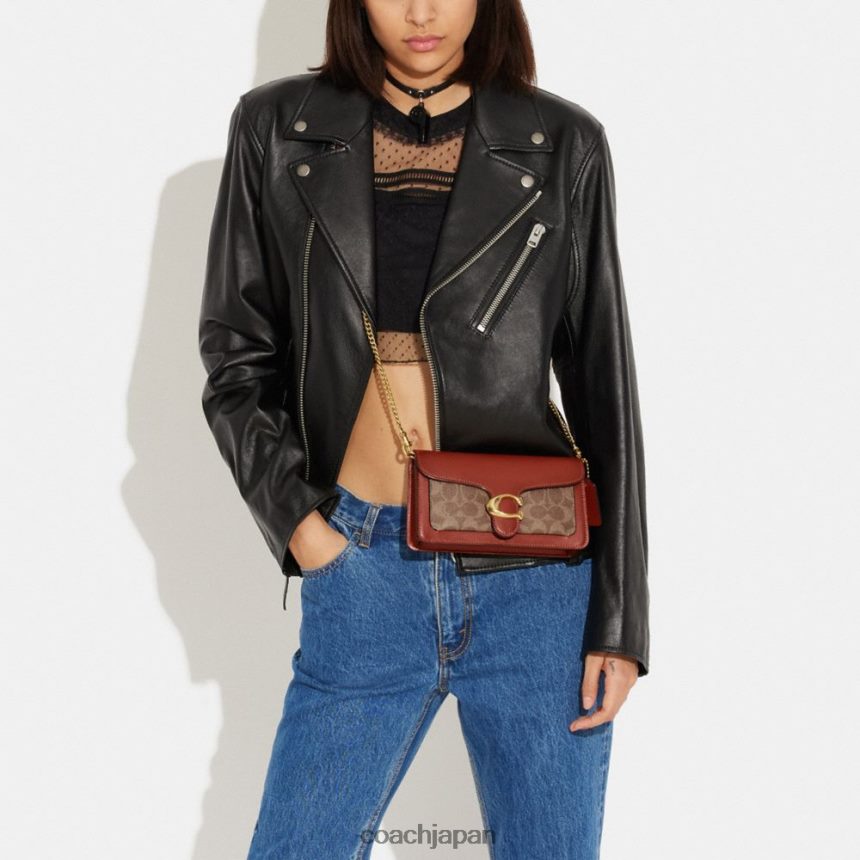 Coach 女性 シグネチャー キャンバス タビー チェーン クラッチ b4/黄褐色錆び TZL402168