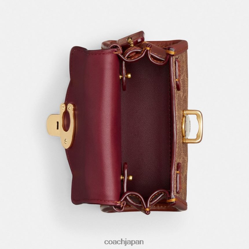 Coach 女性 サミーのシグネチャーキャンバス製トップハンドル b4/黄褐色錆び TZL402210