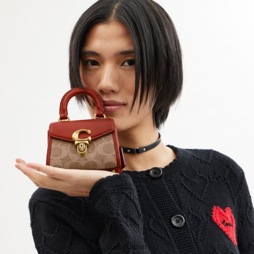Coach 女性 サミーのシグネチャーキャンバス製トップハンドル b4/黄褐色錆び TZL402210