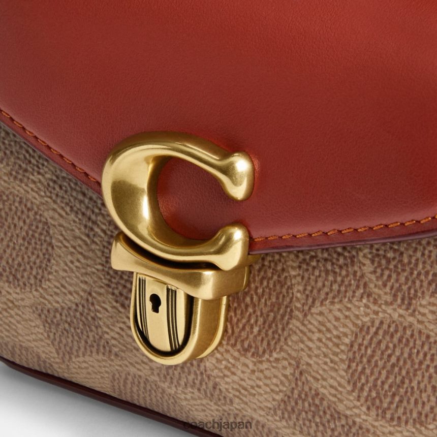 Coach 女性 サミーのシグネチャーキャンバス製トップハンドル b4/黄褐色錆び TZL402210