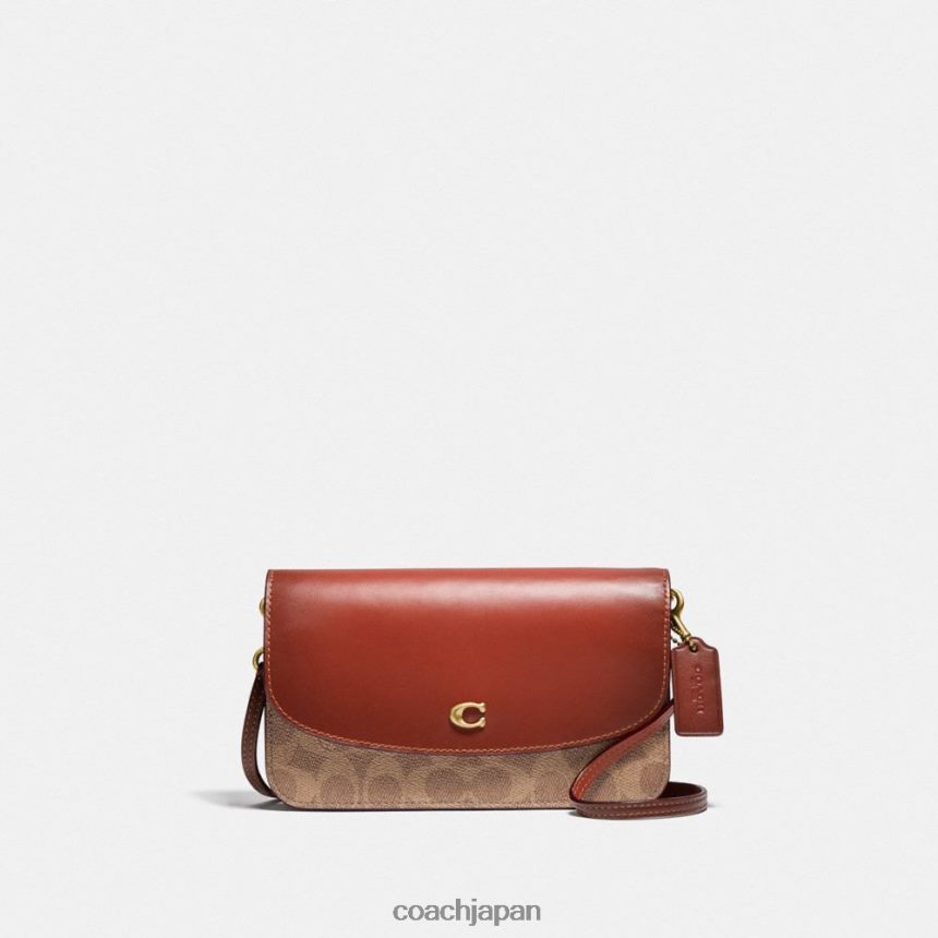 Coach 女性 ヘイデン クロスボディ シグネチャー キャンバス b4/黄褐色錆び TZL402219