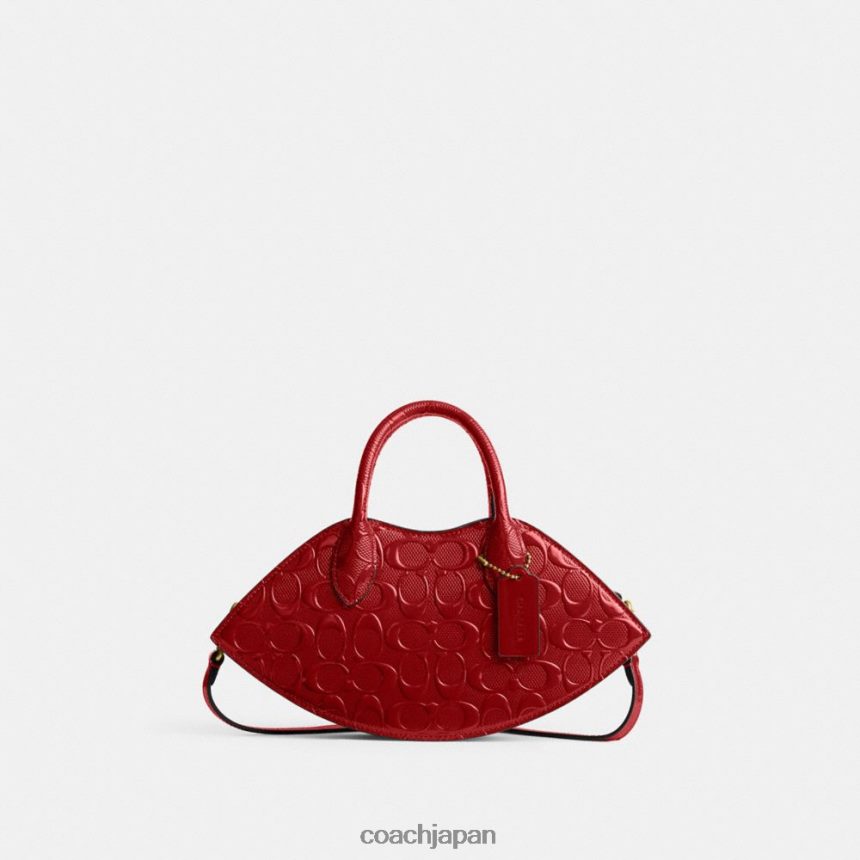 Coach 女性 シグネチャーレザー製リップバッグ b4/赤 TZL402239