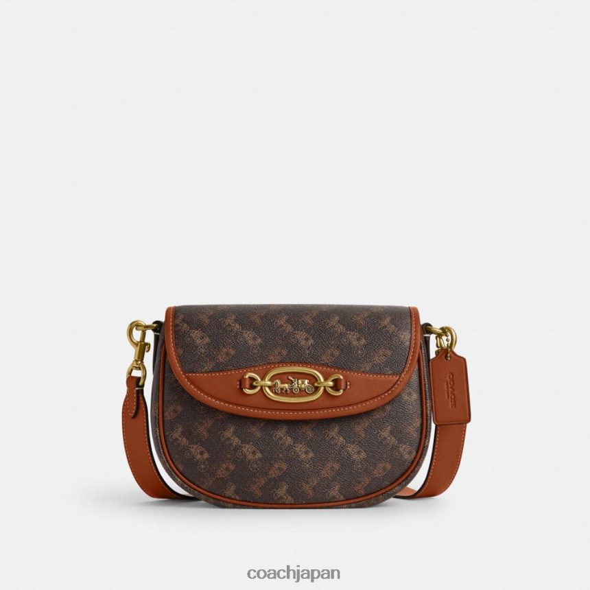 Coach 女性 ハーレー クロスボディバッグ 馬車プリント b4/トリュフバーニッシュアンバー TZL40224