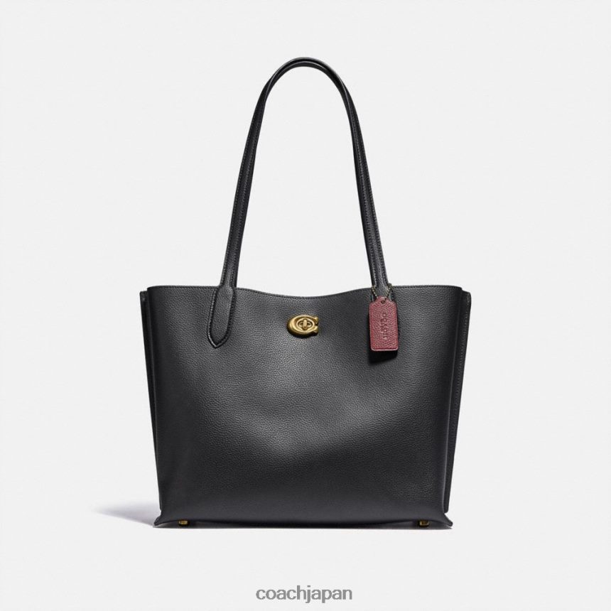 Coach 女性 柳のトートバッグ b4/黒 TZL402303