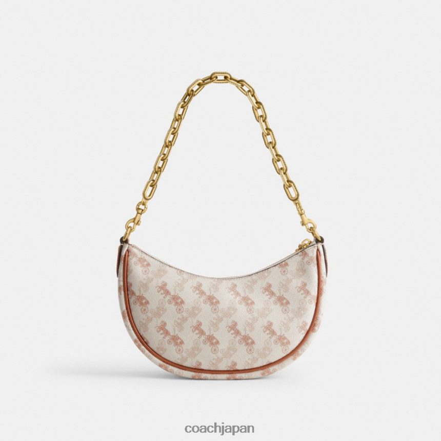 Coach 女性 ミラ ショルダーバッグ 馬車プリント b4/チョーク磨きアンバー TZL40255