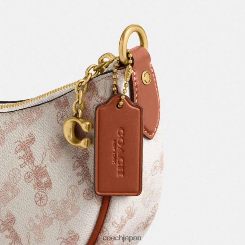 Coach 女性 ミラ ショルダーバッグ 馬車プリント b4/チョーク磨きアンバー TZL40255