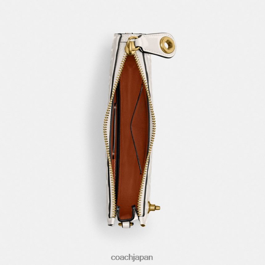 Coach 女性 ペン ショルダーバッグ シグネチャー レザー b4/チョーク TZL40266