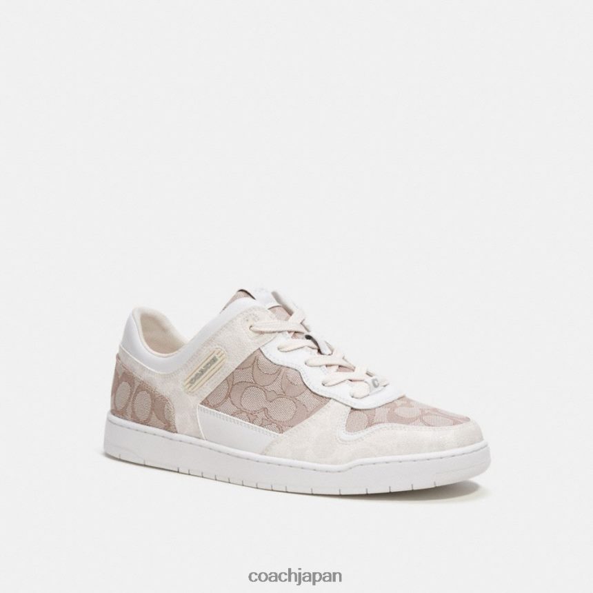 Coach 男性 シグネチャージャカードのc201スニーカー チョーク/石 TZL402744