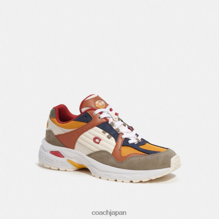 Coach 女性 c301スニーカー グリーン/バターカップ TZL402404