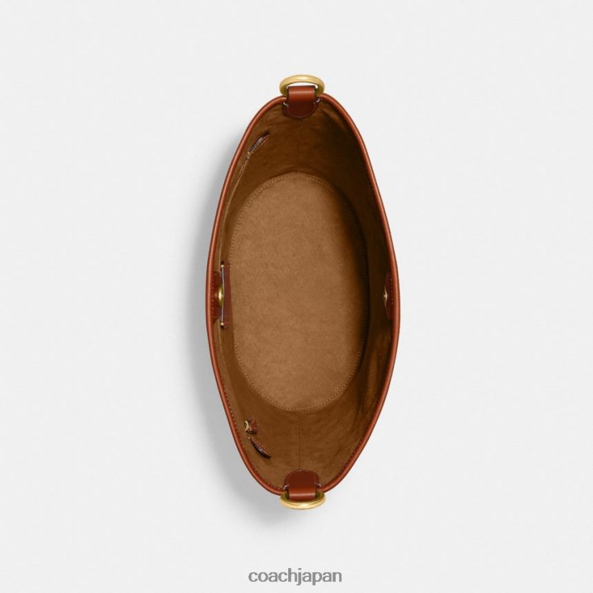 Coach 女性 dakota バケットバッグ 馬車プリント b4/チョーク磨きアンバー TZL40223