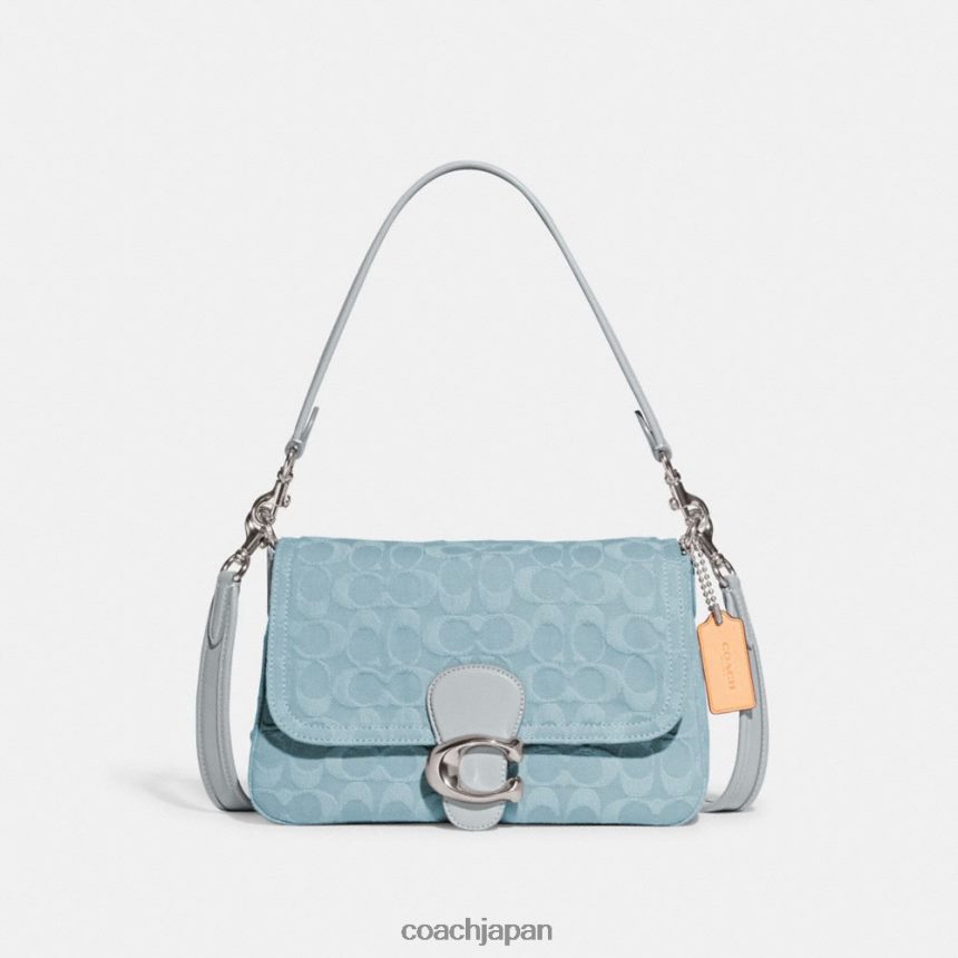 Coach 女性 シグネチャーデニム製ソフトタビーショルダーバッグ lh/ペールブルー TZL402153