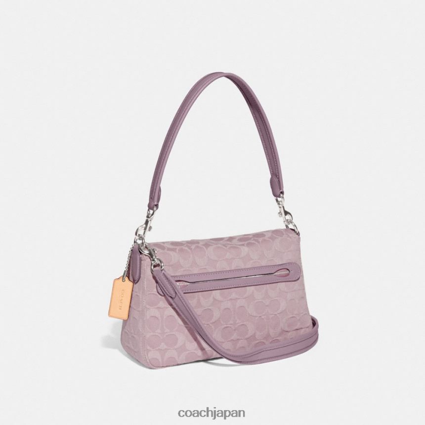 Coach 女性 シグネチャーデニム製ソフトタビーショルダーバッグ lh/ペールパープル TZL402154