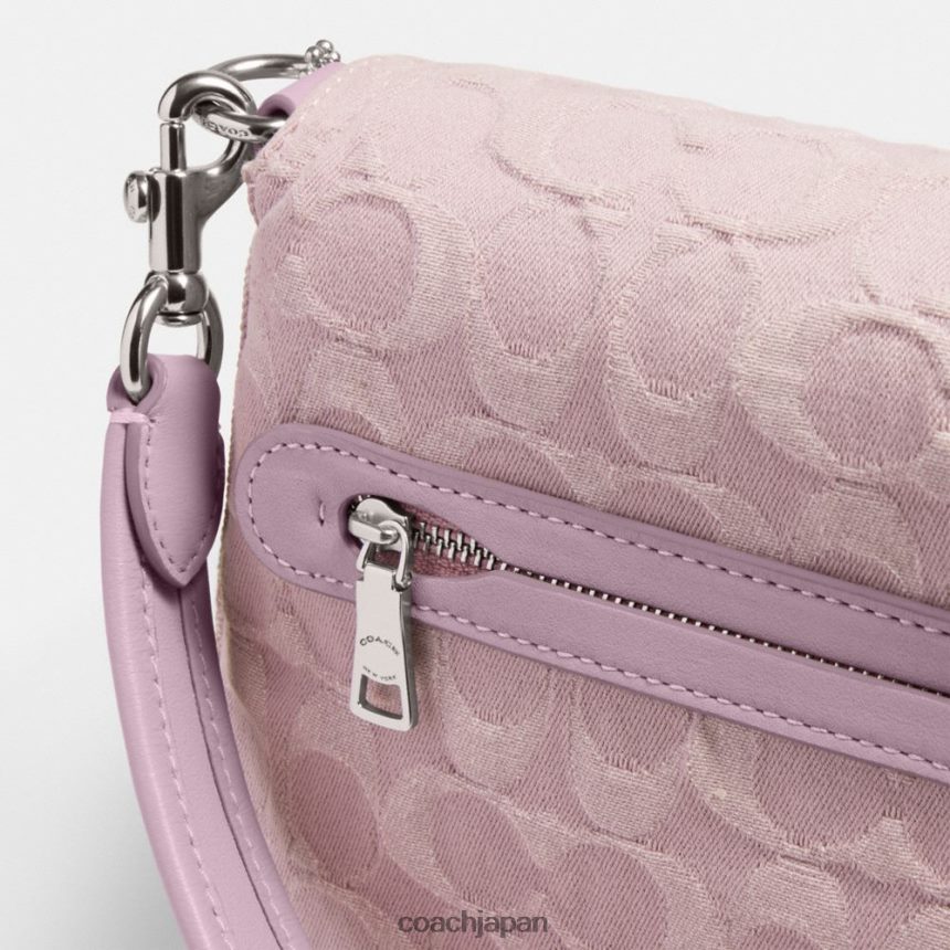 Coach 女性 シグネチャーデニム製ソフトタビーショルダーバッグ lh/ペールパープル TZL402154