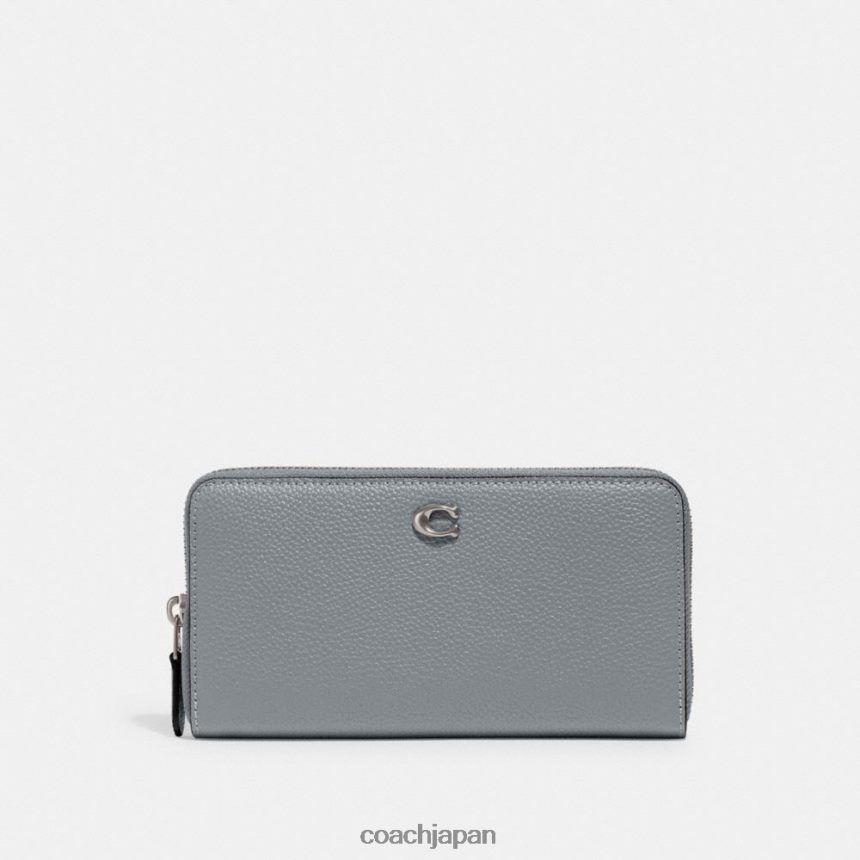 Coach 女性 アコーディオンジップウォレット lh/グレーブルー TZL402321