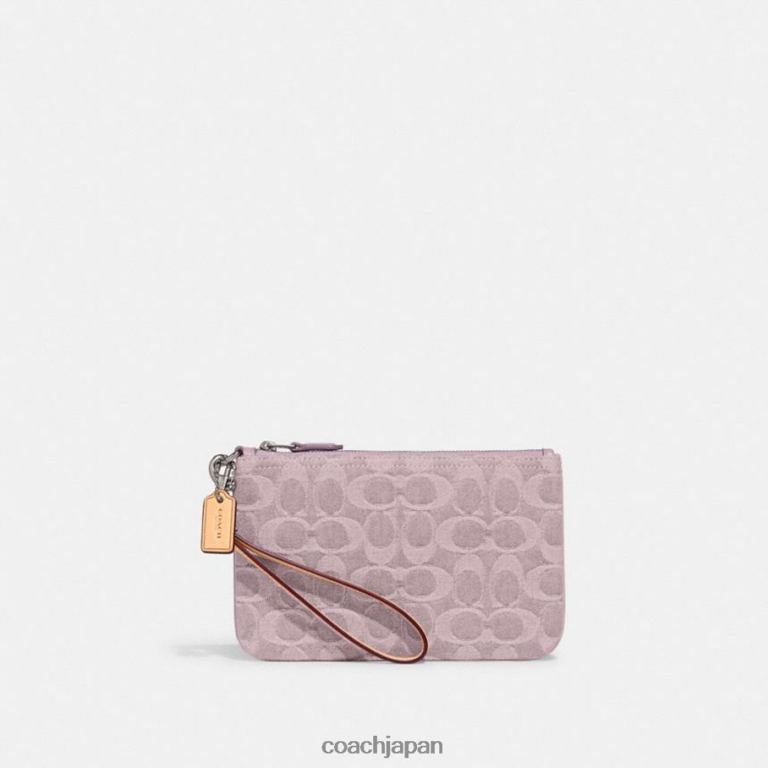 Coach 女性 シグネチャーデニムの小さなリストレット lh/ペールパープル TZL402365