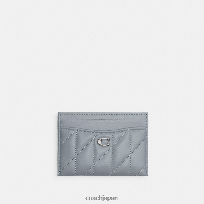 Coach 女性 枕キルティング付きカードケース lh/グレーブルー TZL402375