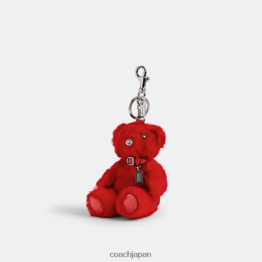 Coach 女性 シグネチャー ムートン製ベア バッグ チャーム lh/スポーツレッドマルチ TZL402522