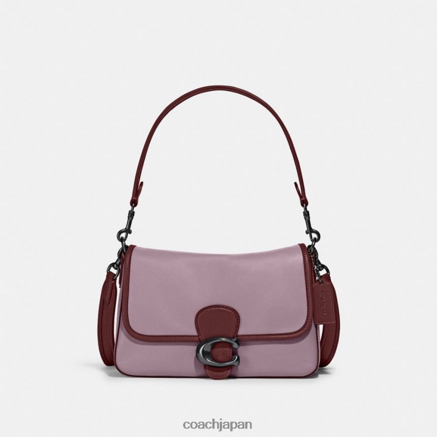 Coach 女性 カラーブロックのソフトタビーショルダーバッグ v5/アイスパープルマルチ TZL402132