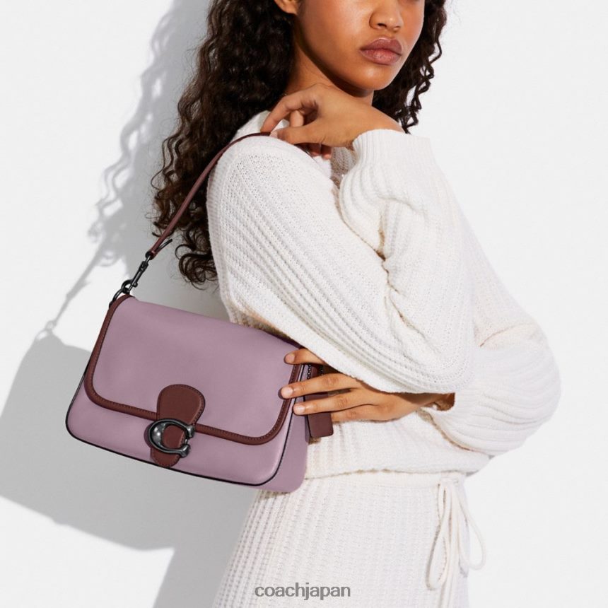 Coach 女性 カラーブロックのソフトタビーショルダーバッグ v5/アイスパープルマルチ TZL402132