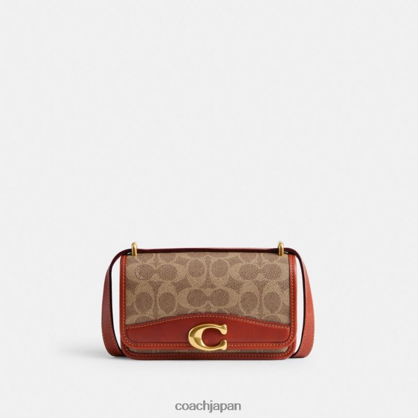 Coach 女性 コーチ x ミント + サーフ バンディット クロスボディ シグネチャー キャンバス b4/黄褐色錆び TZL402181