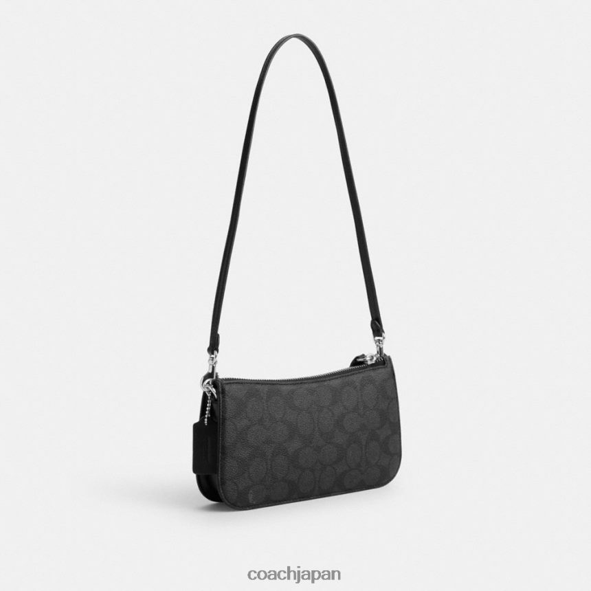 Coach 女性 リル・ナズ x ドロップ・ペン ショルダーバッグ (シグネチャー キャンバス製) lh/lh/キトゥン ロックアップ ブラック TZL40262